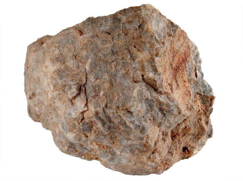 Large rock stone isolated on a white background. stock photography