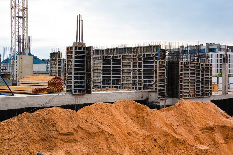 Large Scale Construction Site Featuring the Foundation of What Will Be