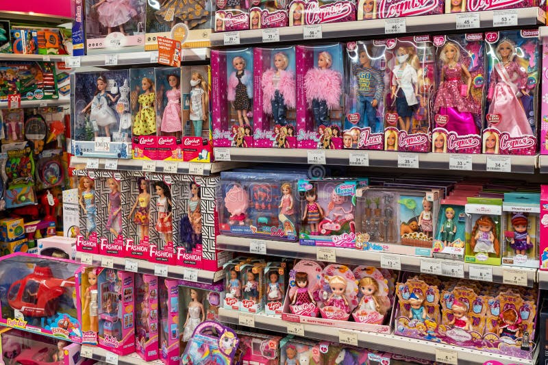 Shelves with Dolls for Children in a Toy Store. Minsk Belarus 2023 Editorial Stock Photo Image of store business 270316718