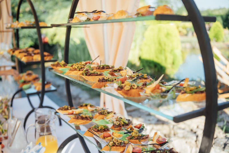 A Large Selection of Food and Different Snacks in the Oncoming Zone of