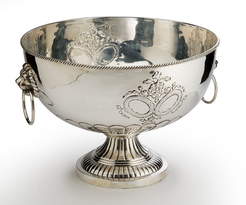 Large Silver Bowl In Silver Stock Image Image of knack, object 100707503