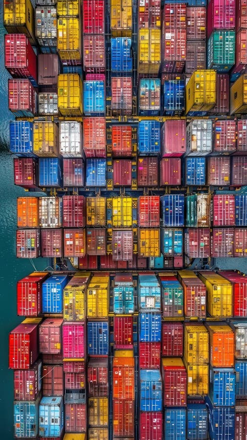 Colorful Containers Floating on Water royalty free stock photos