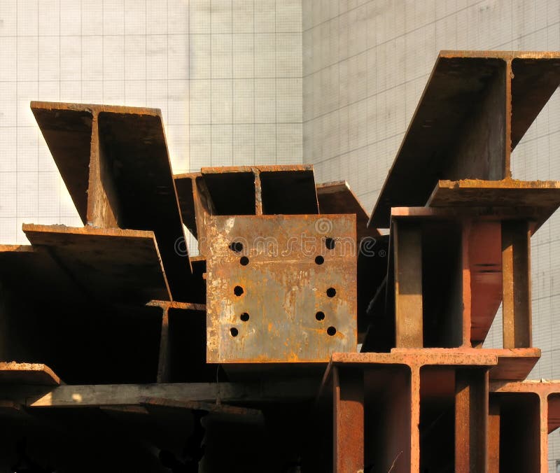Large Steel Girders stock image. Image of load, torsion 1961999
