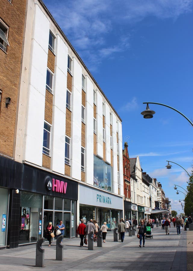 Large stores on Chapel Street Southport Merseyside royalty free stock photo Large stores on Chapel Street Southport Merseyside royalty free stock photo