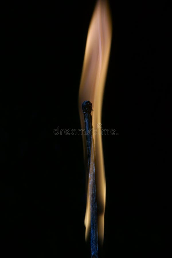 Large Striking Matches Lighter with Its Flame Showing Stock Photo