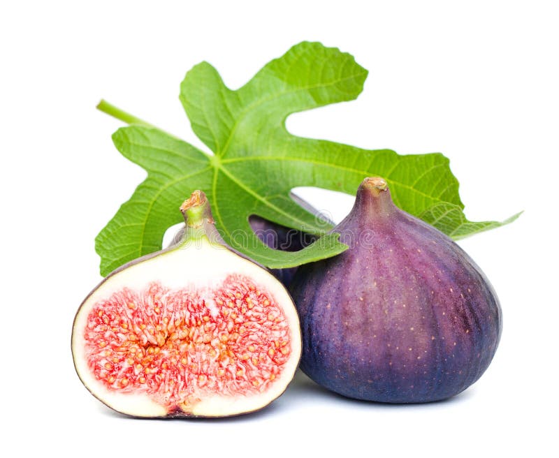 Large Sweet Figs Fruit and Green Leaves Stock Photo Image of snack