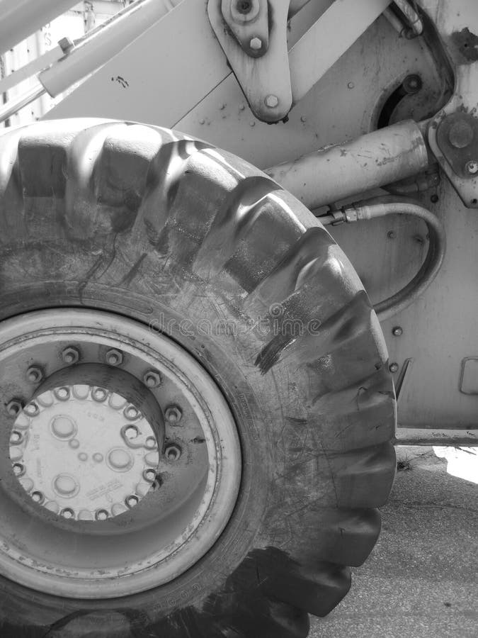 Large Tire on Heavy Equipment Stock Photo Image of transportation