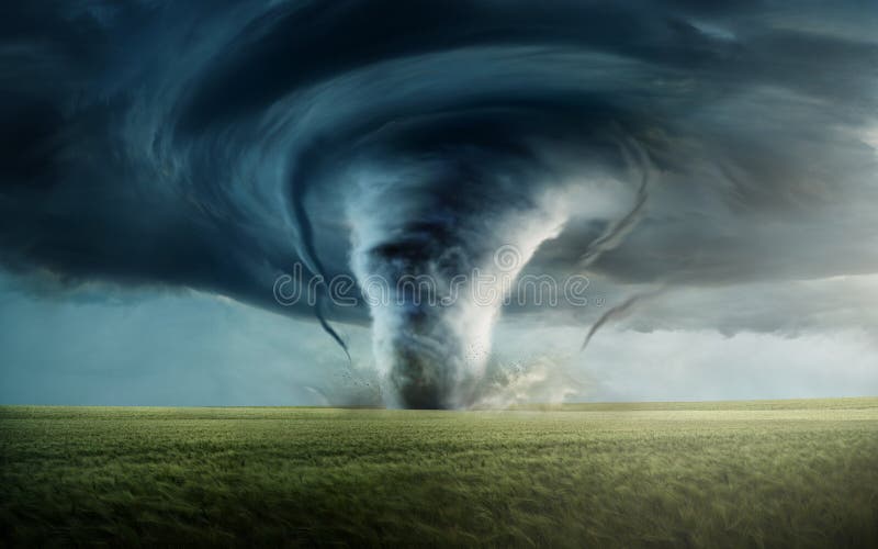 Large Tornado Storm In The Countryside royalty free stock photos