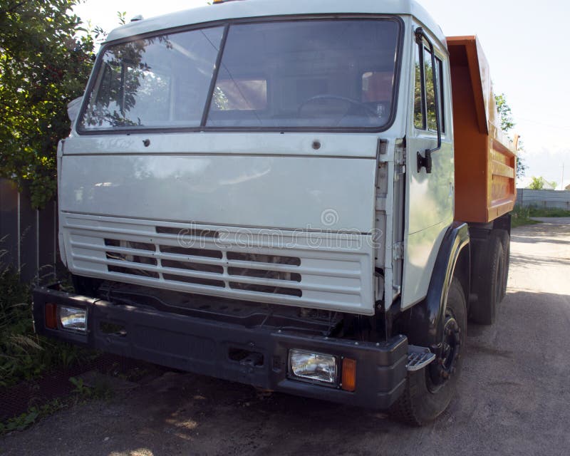 ..large truck with a body. cargo transportation. broken car. car repairs royalty free stock photo ..large truck with a body. cargo transportation. broken car. car repairs royalty free stock photo