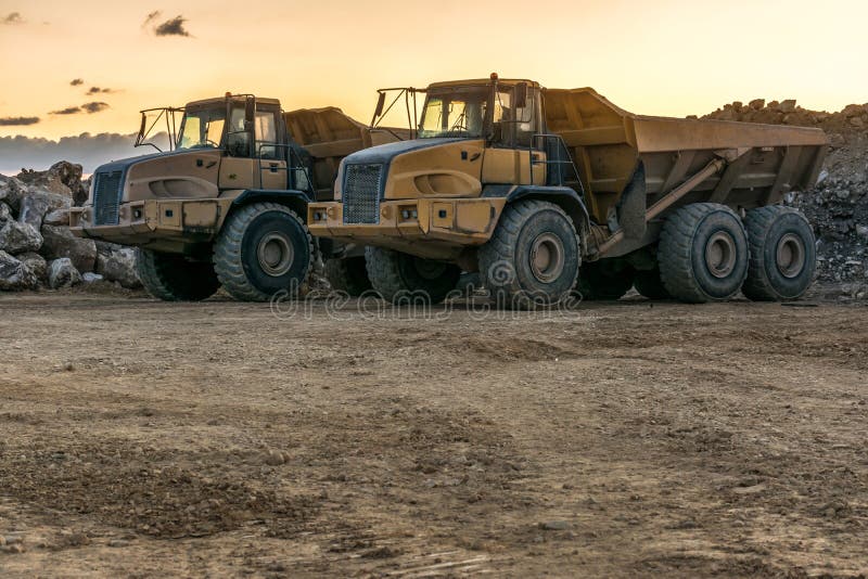 Large Trucks in an Open Pit Mine Stock Image Image of mover, open