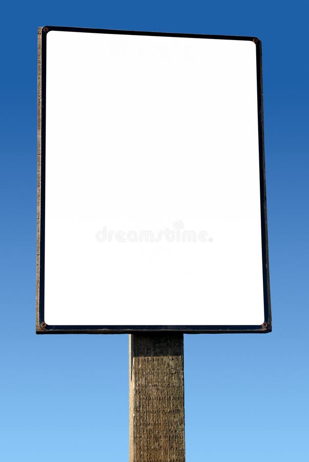 Large white advertising board. stock photos