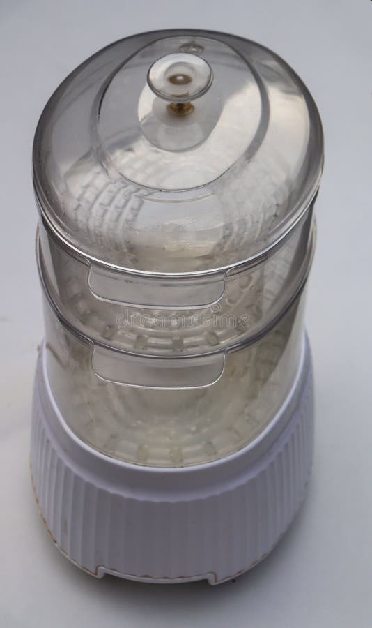 Large White Plastic Electric Steamer Stock Photo Image of background