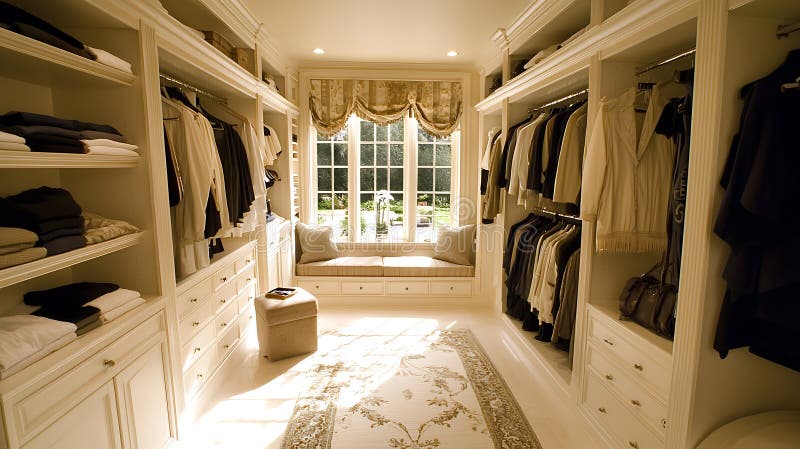 A large, white room with a window and a bench stock photos