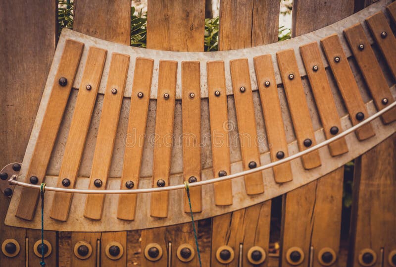 Large wooden xylophone stock image. Image of instruments 46405349
