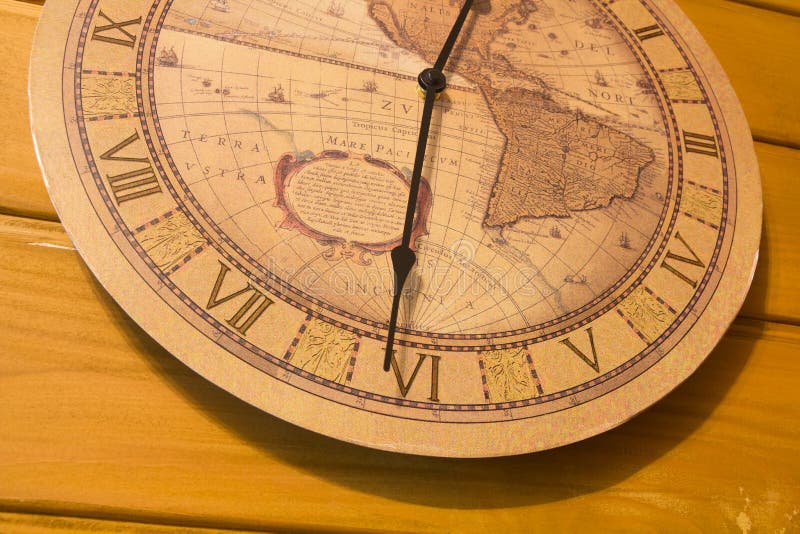 Large Yellow Clock on the Wall Stock Image Image of moment