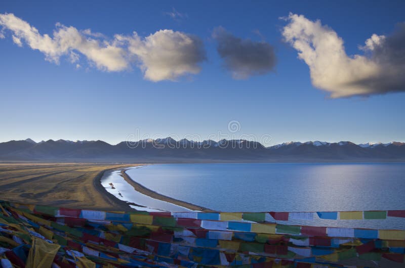 The largest lake in Tibet stock photo. Image of blue 32657056