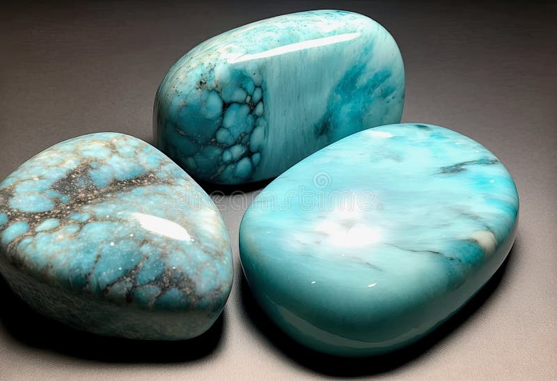 'larimar gemstones ai generative illustration' stock illustrationer