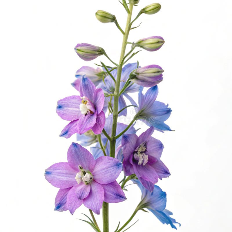 Larkspur-blomman isolerad på genomskinlig bakgrund royaltyfri illustrationer