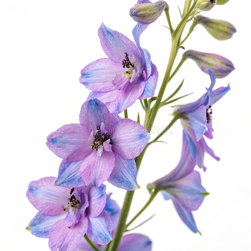 Larkspur Flower isolerat på vit bakgrund royaltyfri illustrationer