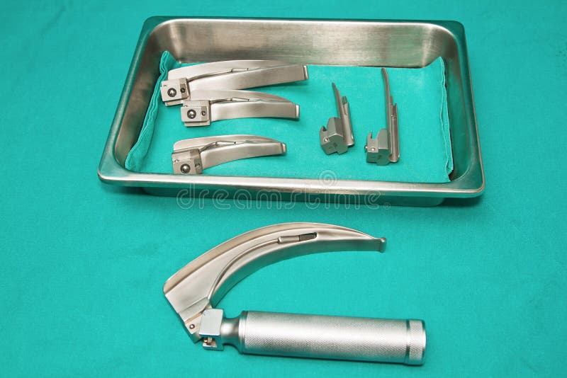 Laryngoscope on Sterile Tray Stock Image Image of endoscope, care 28597603