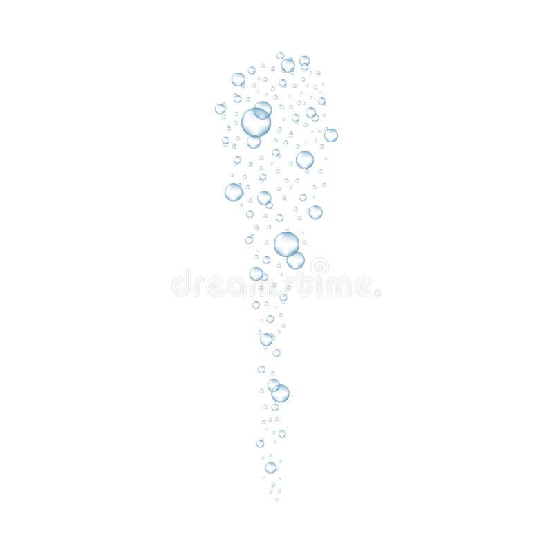 Las burbujas de aire subacuáticas fluyen Burbujas realistas del oxígeno que chisporrotean debajo del agua Gas efervescente de la stock de ilustración Las burbujas de aire subacuáticas fluyen Burbujas realistas del oxígeno que chisporrotean debajo del agua Gas efervescente de la stock de ilustración
