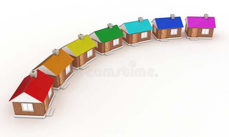 Las casas ilustración del vector