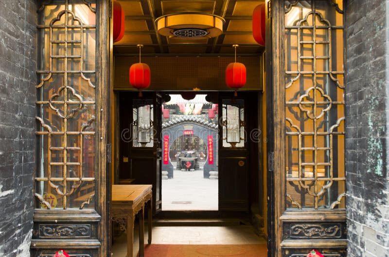 Las casas viejas del patio situadas en la ciudad antigua del pingyao imagenes de archivo Las casas viejas del patio situadas en la ciudad antigua del pingyao imagenes de archivo