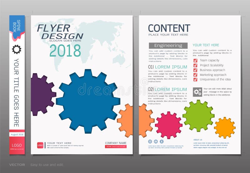 Las cubiertas reservan el vector de la plantilla del diseño, conceptos de la ingeniería del negocio, uso para el folleto, informe libre illustration Las cubiertas reservan el vector de la plantilla del diseño, conceptos de la ingeniería del negocio, uso para el folleto, informe libre illustration