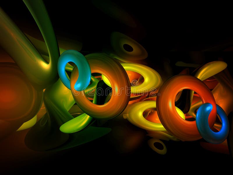 Las dimensiones de una variable abstractas coloridas 3D rinden Backgroun