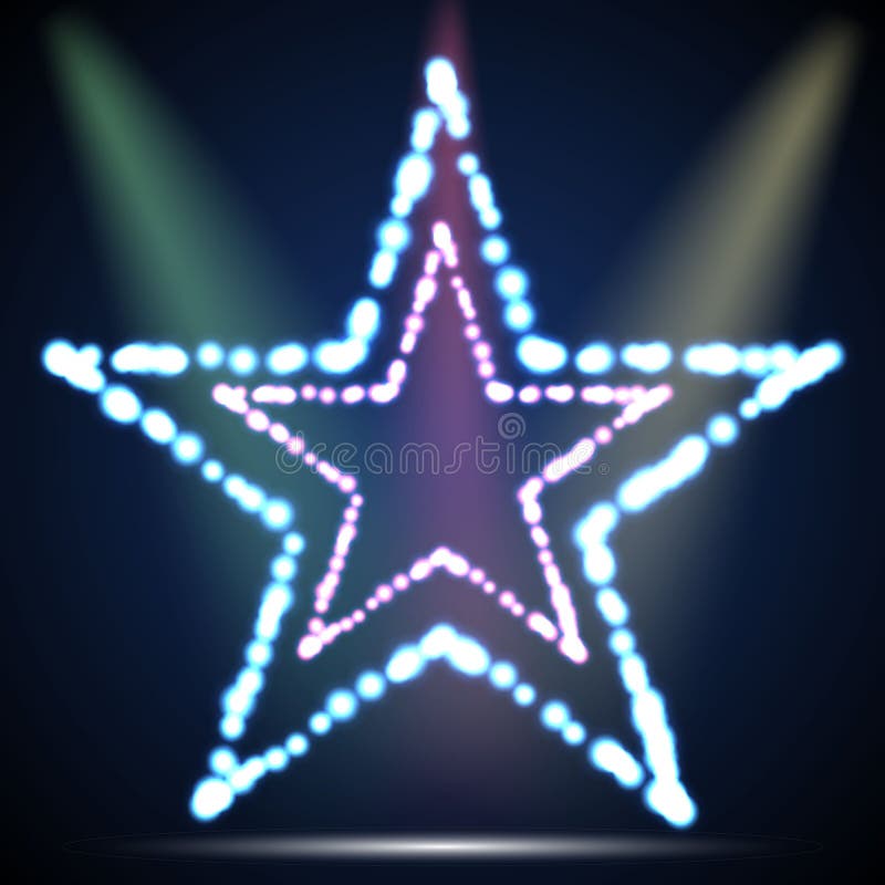 Las estrellas coloridas hechas de círculo puntean vector ilustración del vector Las estrellas coloridas hechas de círculo puntean vector ilustración del vector