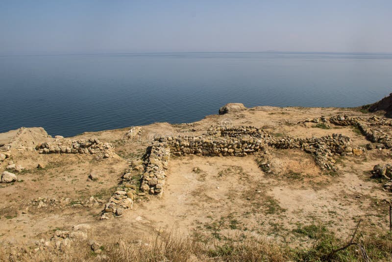 Las excavaciones de la arqueología en la península Tmutarakan de Taman en la costa del Mar Negro imagenes de archivo Las excavaciones de la arqueología en la península Tmutarakan de Taman en la costa del Mar Negro imagenes de archivo