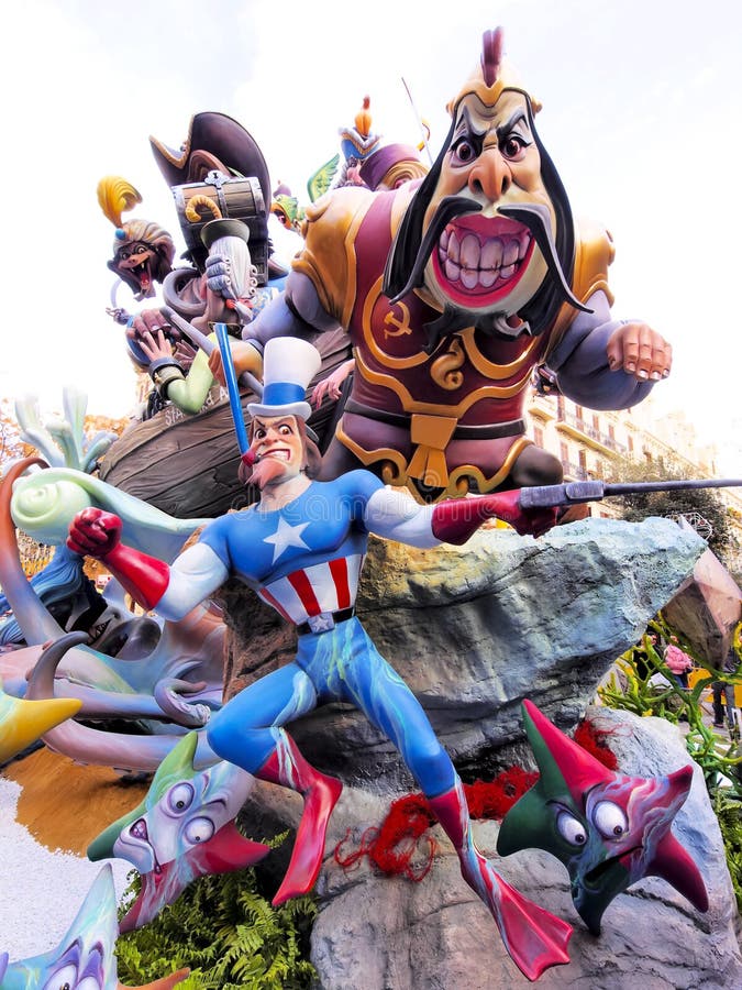 Las Fallas, Валенсия, Испания стоковая фотография rf Las Fallas, Валенсия, Испания стоковая фотография rf