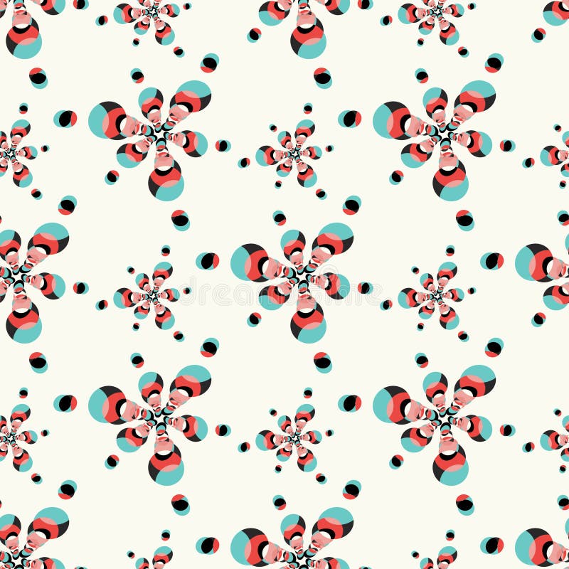 Las flores abstractas coloridas en un modelo inconsútil del fondo blanco vector el ejemplo libre illustration