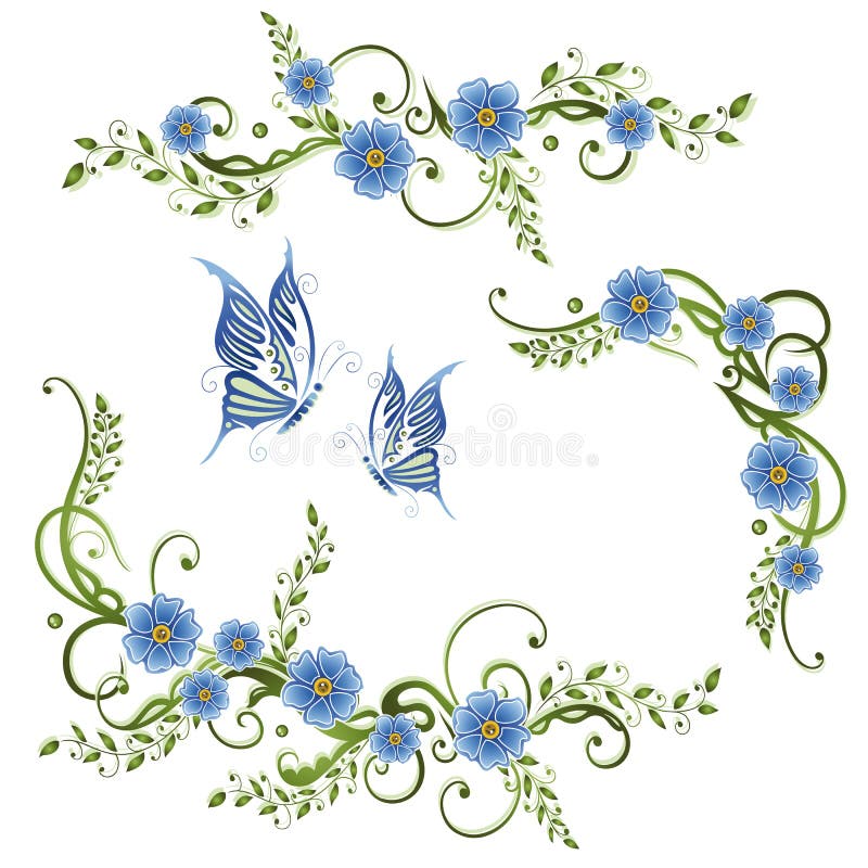 Las flores, me olvidan no ilustración del vector Las flores, me olvidan no ilustración del vector