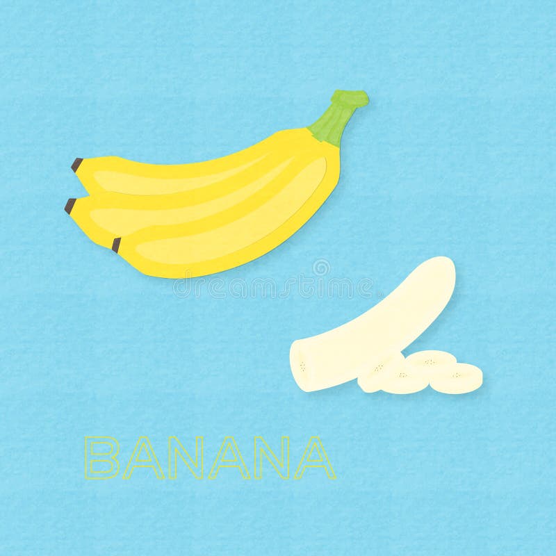 Las frutas y los plátanos creativos del plátano del ejemplo del vector cortaron stock de ilustración Las frutas y los plátanos creativos del plátano del ejemplo del vector cortaron stock de ilustración