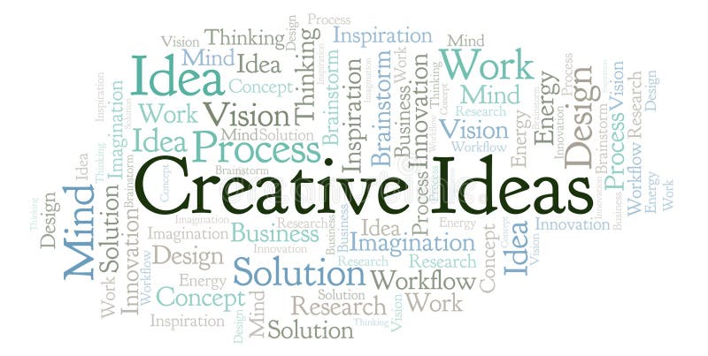 Las ideas creativas redactan la nube, hecha con el texto solamente libre illustration Las ideas creativas redactan la nube, hecha con el texto solamente libre illustration