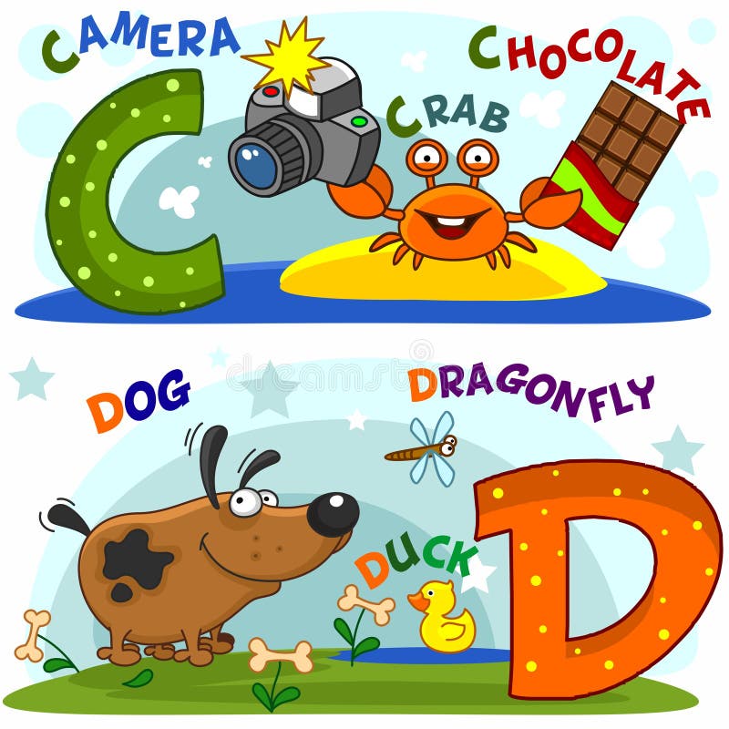 Las letras c y d ilustración del vector Las letras c y d ilustración del vector