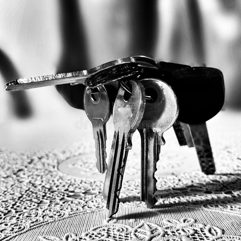 Las Llaves Mirada Artística En Blanco Y Negro Foto de archivo Imagen