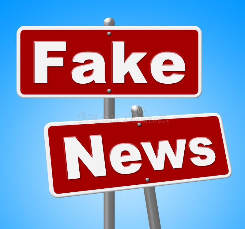 Las noticias falsas firman el ejemplo alternativo de los hechos 3d de las demostraciones stock de ilustración Las noticias falsas firman el ejemplo alternativo de los hechos 3d de las demostraciones stock de ilustración