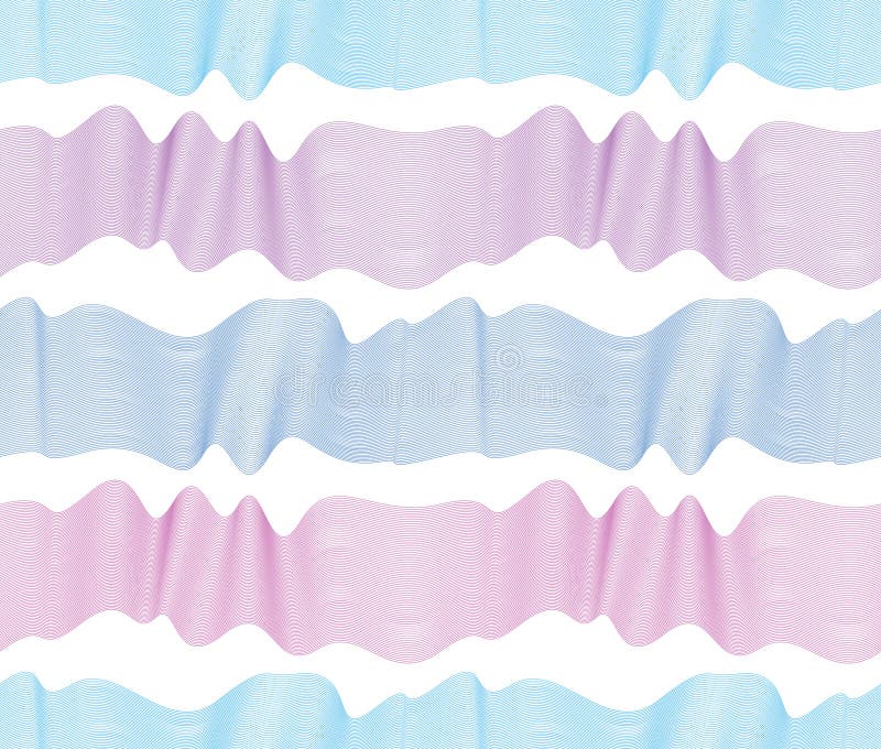 Las ondas caóticas modelo inconsútil, curva del vector alinean el repe abstracto stock de ilustración Las ondas caóticas modelo inconsútil, curva del vector alinean el repe abstracto stock de ilustración