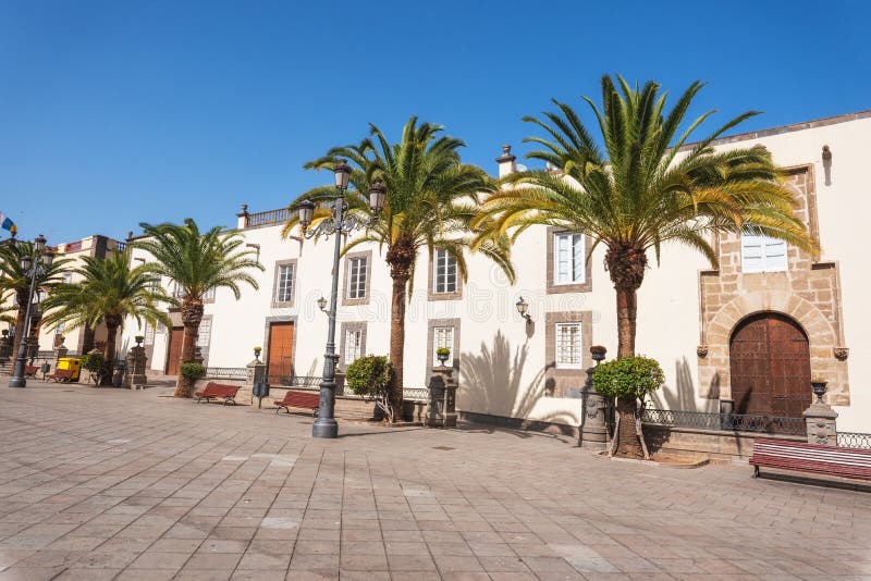 Las Palmas de Gran Canaria, Испания Городской ландшафт, колониальные дома в Vegueta стоковое изображение Las Palmas de Gran Canaria, Испания Городской ландшафт, колониальные дома в Vegueta стоковое изображение