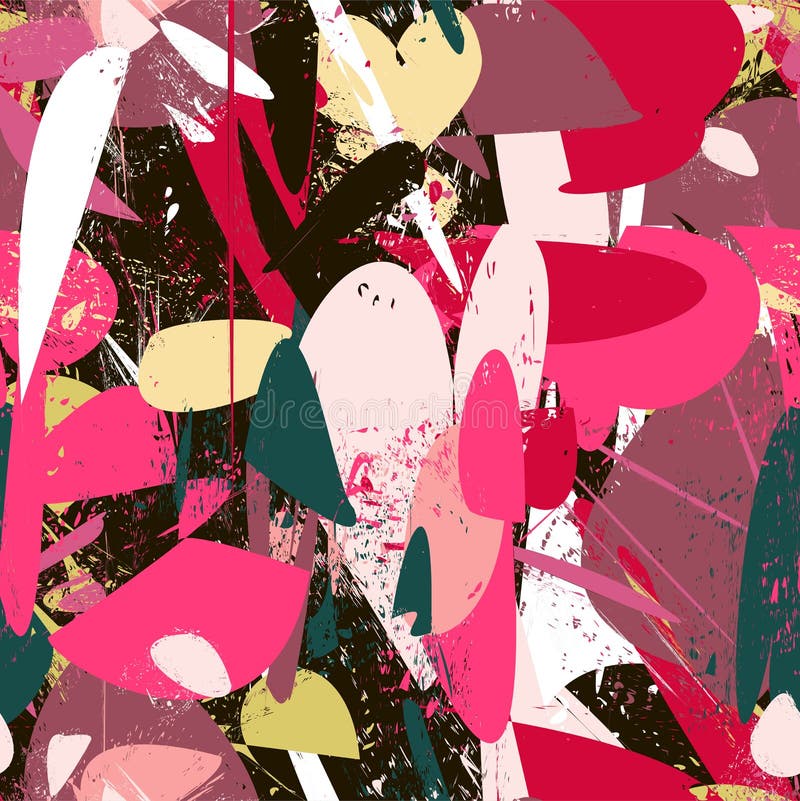 Las rayas texturizadas, movimientos, salpican y los puntos en gama carmesí del color ilustración del vector Las rayas texturizadas, movimientos, salpican y los puntos en gama carmesí del color ilustración del vector