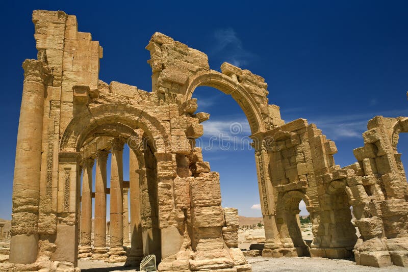 Las ruinas antiguas del Palmyra