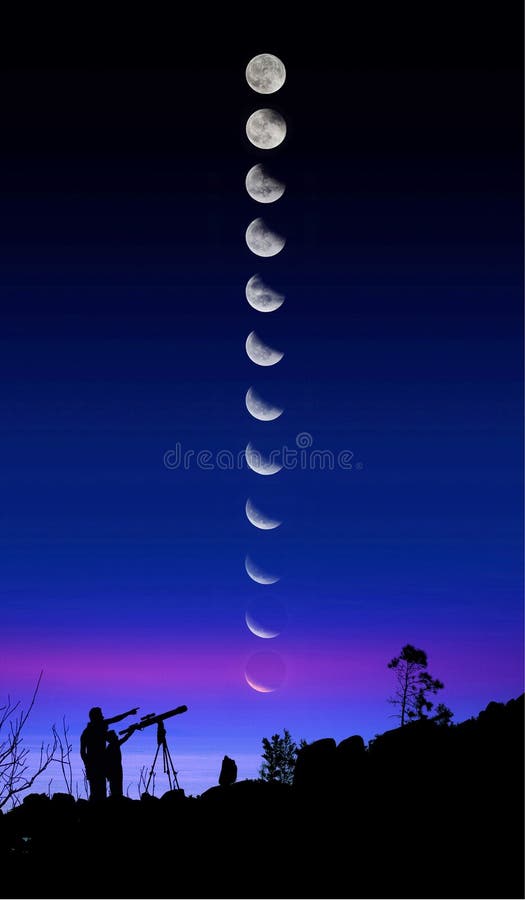 Las subidas de la luna fotos de archivo libres de regalías