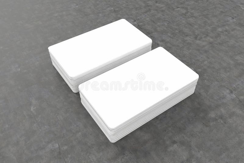 Las tarjetas de visita esconden la maqueta - plantilla, ejemplo 3D stock de ilustración Las tarjetas de visita esconden la maqueta - plantilla, ejemplo 3D stock de ilustración