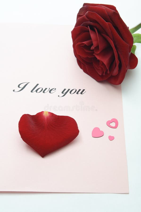 Las tarjetas del día de San Valentín cardan con Rose y los corazones fotografía de archivo Las tarjetas del día de San Valentín cardan con Rose y los corazones fotografía de archivo