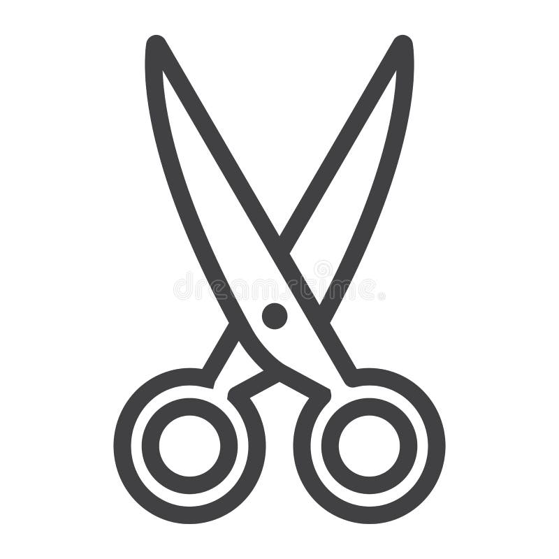 Las tijeras alinean el icono, web y móvil, corte la muestra libre illustration Las tijeras alinean el icono, web y móvil, corte la muestra libre illustration