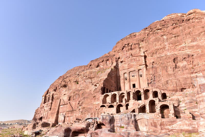 Tumba Y Tumbas Reales, Petra, Jordania Del Tumba De La Urna, De Seda