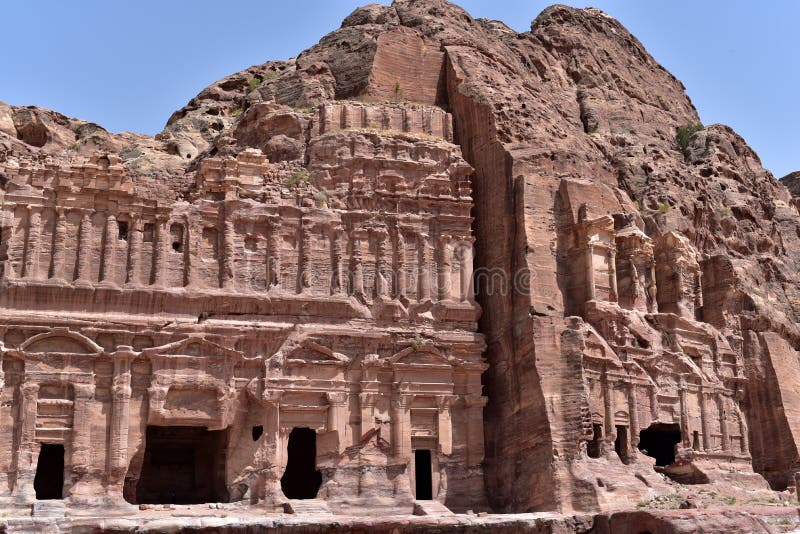 Tumba Y Tumbas Reales, Petra, Jordania Del Tumba De La Urna, De Seda