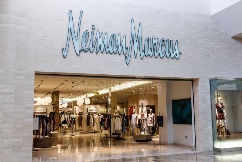 Neiman Marcus Sign On Top Building Stock Photo - Download Image